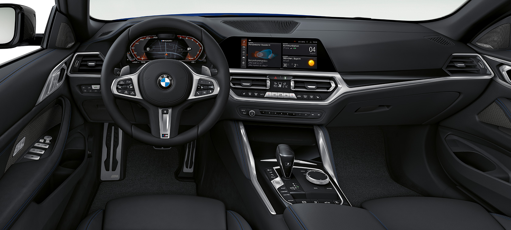 Posto de condução do BMW M440i xDrive Cabrio, G23, 2020 Posto de condução do BMW M440i xDrive Cabrio, G23, 2020, interior