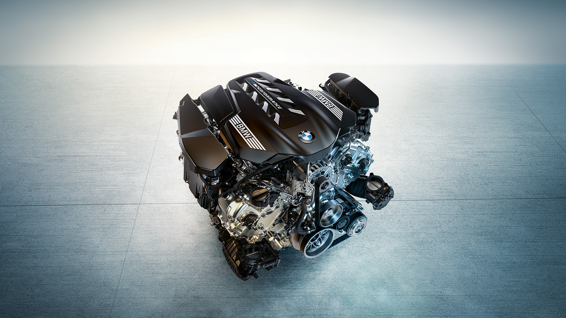 Motor BMW TwinPower Turbo de 8 cilindros a gasolina, BMW M550i xDrive Berlina, G30 LCI, atualização, 2020 Motor BMW TwinPower Turbo de 8 cilindros a gasolina, BMW M550i xDrive Berlina, G30 LCI, atualização, 2020