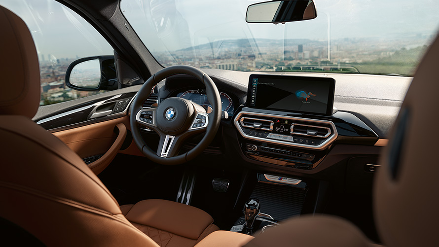 BMW X3 M40i, G01, LCI, atualização, 2021, cockpit