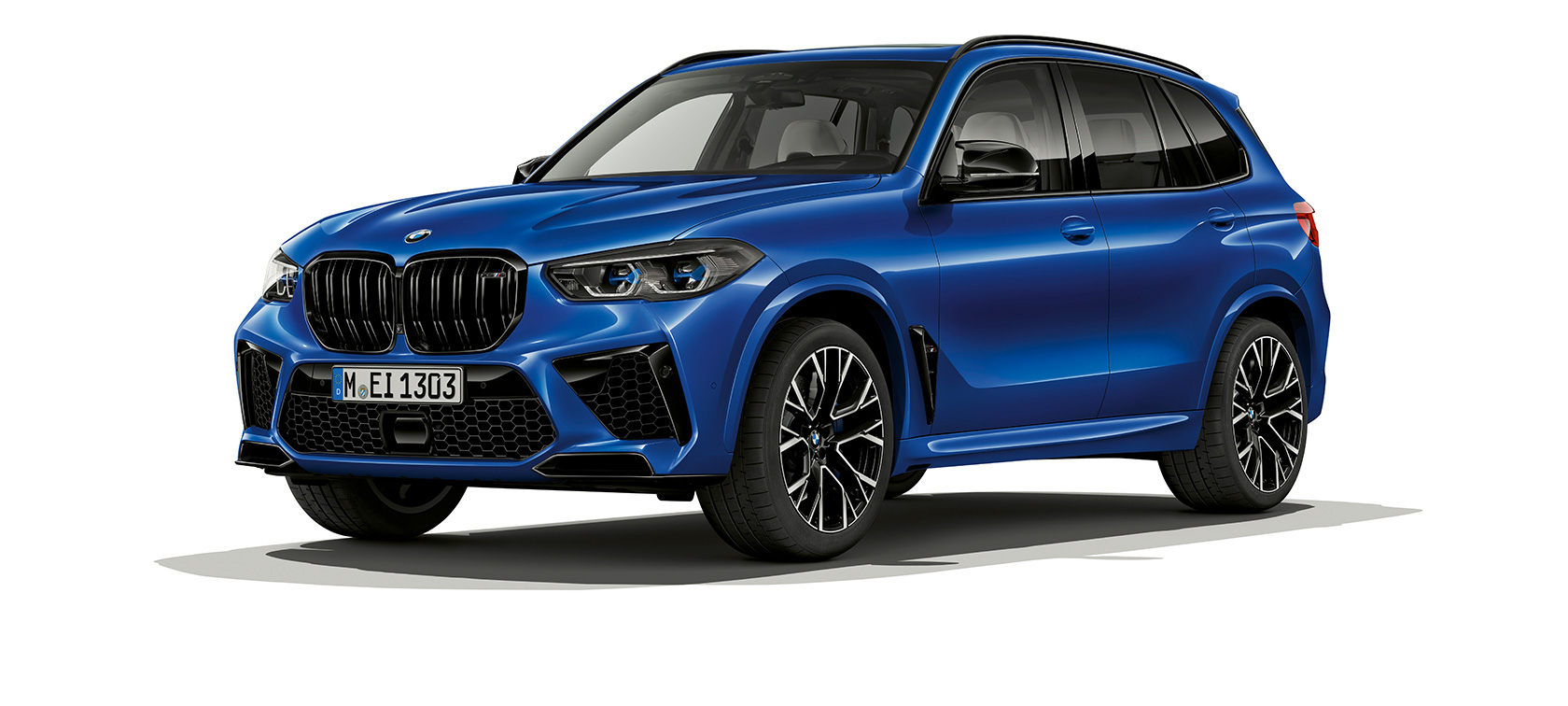 BMW X5 M Competition, perspetiva frontal a três quartos, F95 BMW X5 M Competition, F95, 2020, SUV, pintura azul Marina Bay metalizada, perspetiva frontal a três quartos