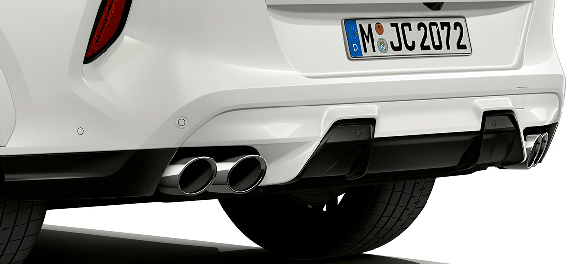 Spoiler traseiro do BMW X6 M, SUV, F96 Spoiler traseiro do BMW X6 M, F96, 2020, SUV, perspetiva traseira
