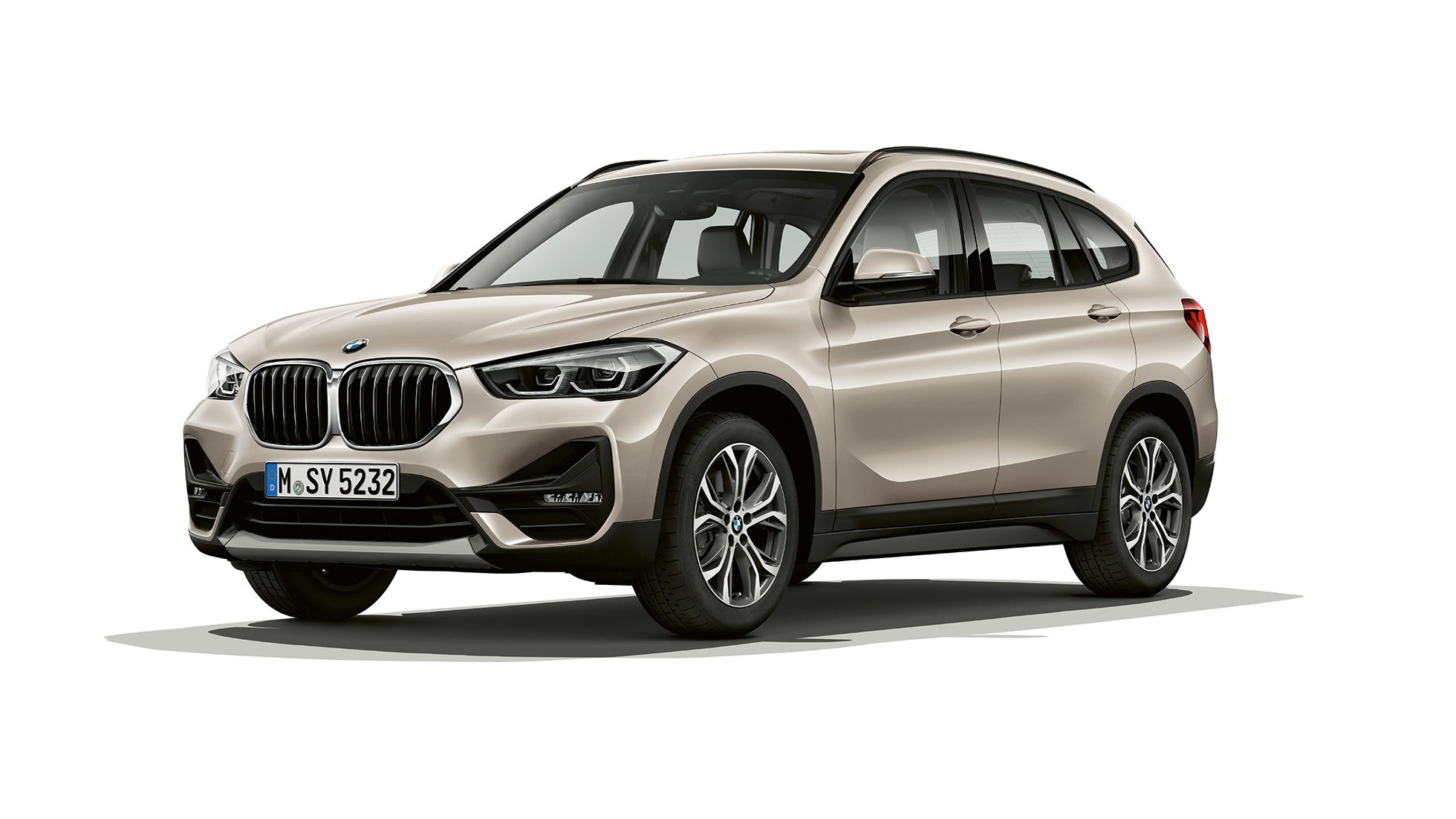 BMW X1, Versão Advantage, perspetiva frontal a três quartos BMW X1, Versão Advantage, perspetiva frontal a três quartos, imagem de estúdio