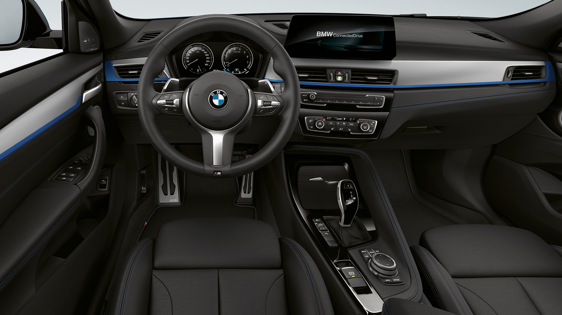 Posto de condução, BMW X2 sDrive20i, Versão Desportiva M BMW X2 sDrive20i, Versão Desportiva M, 2018, F39, interior, posto de condução