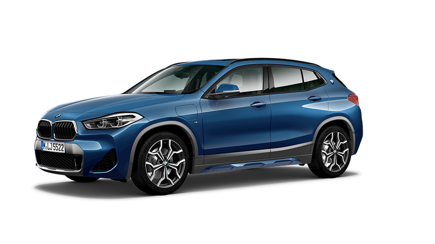 Modelos BMW X, BMW X2 híbrido plug-in, F39, perspetiva lateral a três quartos Modelos BMW X, BMW X2 híbrido plug-in, F39, perspetiva lateral a três quartos