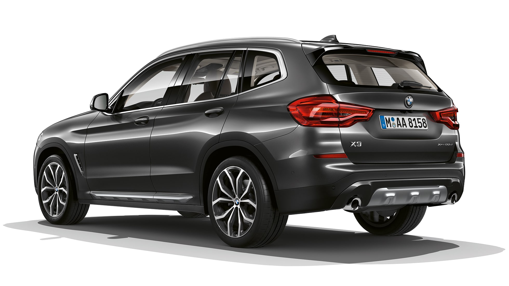 BMW X3 M40i, Versão xLine, perspetiva traseira a três quartos BMW X3 M40i, Versão xLine, perspetiva traseira a três quartos