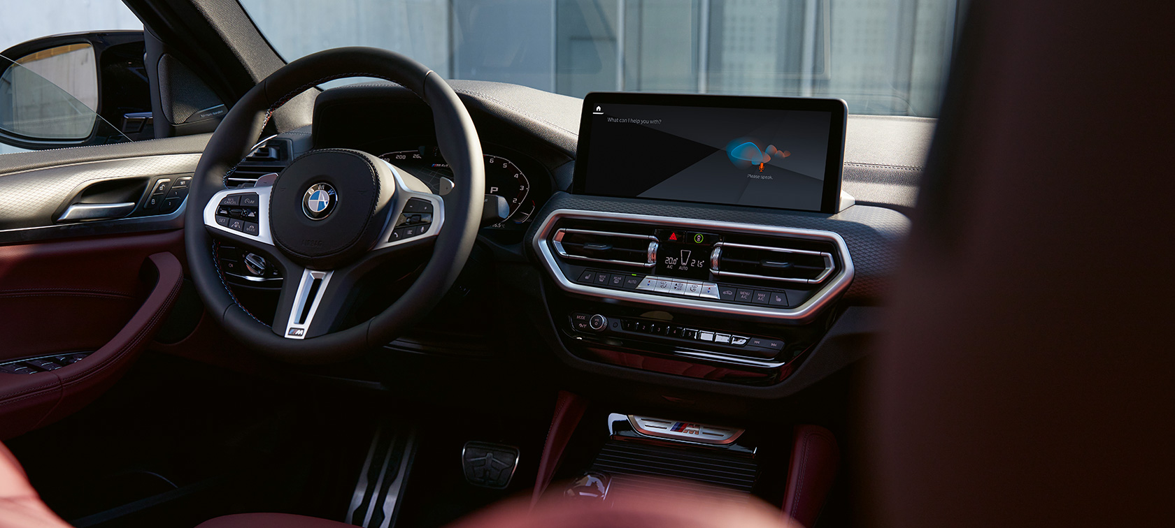 BMW X4, G02, interior, pele em vermelho Tacora, 2021 BMW X4, G02, interior, pele em vermelho Tacora, 2021