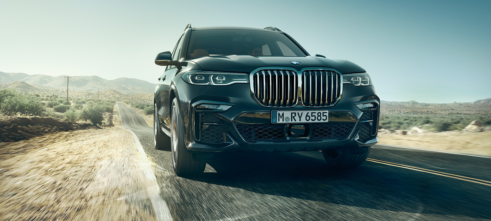 BMW X7, perspetiva frontal Perspetiva frontal do BMW X7