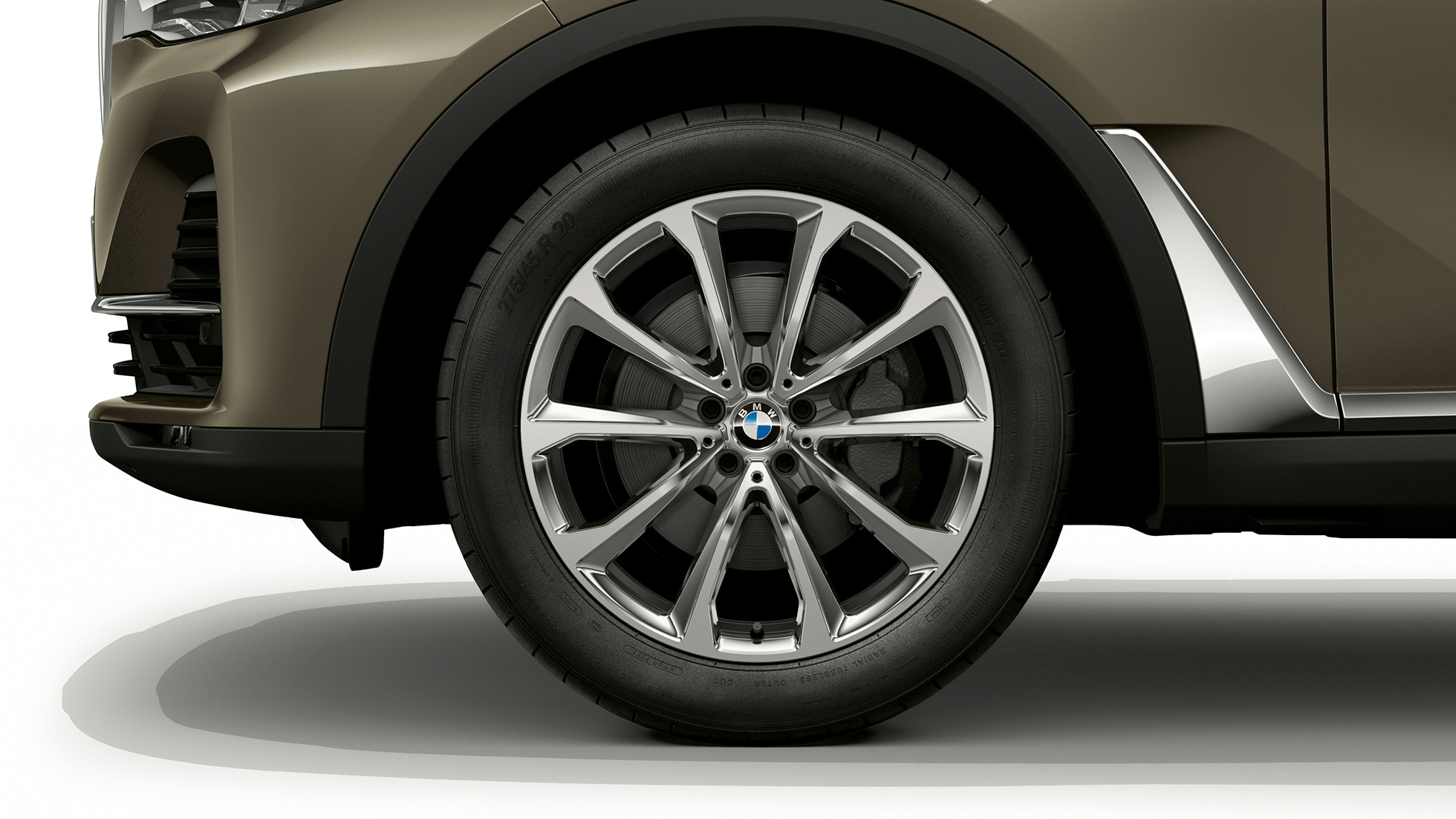 BMW X7, jantes de liga leve Grande plano das jantes de liga leve do BMW X7