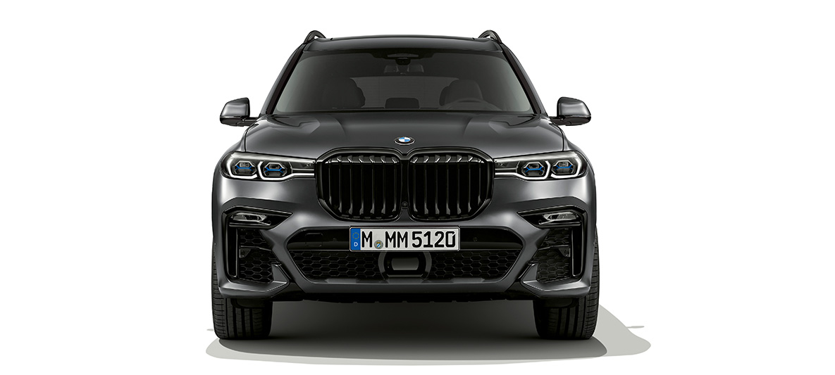 BMW, Dark Shadow, perspetiva frontal BMW X7, G07, Dark Shadow, perspetiva frontal