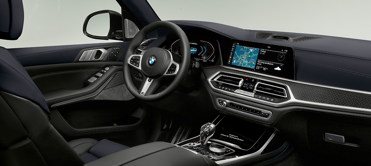Posto de condução, BMW, Dark Shadow, interior Posto de condução, BMW X7, G07, Dark Shadow, interior