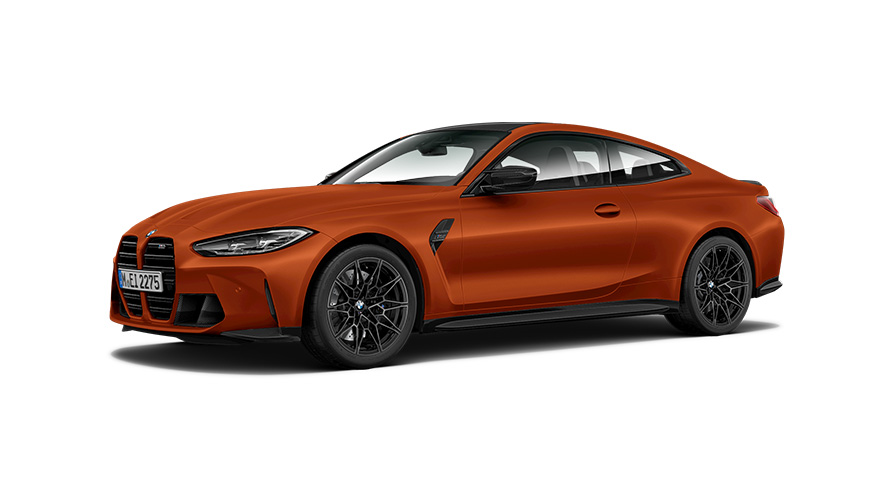 BMW M4 Competition Coupé, G82, 2021, perspetiva lateral a três quartos BMW M4 Competition Coupé, G82, 2021, perspetiva lateral a três quartos