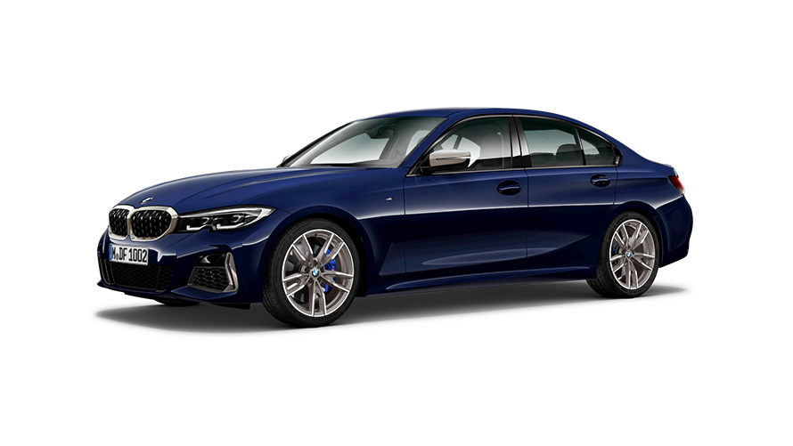 BMW M340i Berlina, G20, 2019, perspetiva lateral a três quartos BMW M340i Berlina, G20, 2019, perspetiva lateral a três quartos