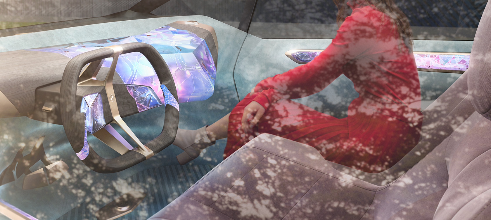 BMW i Vision Circular, 2021, design interior BMW i Vision Circular, 2021, veículo Vision, design interior