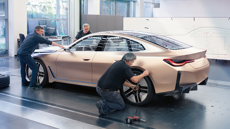 Concept BMW i4 2020 G26, automóvel elétrico, BMW Gran Coupé totalmente elétrico, imagem 4