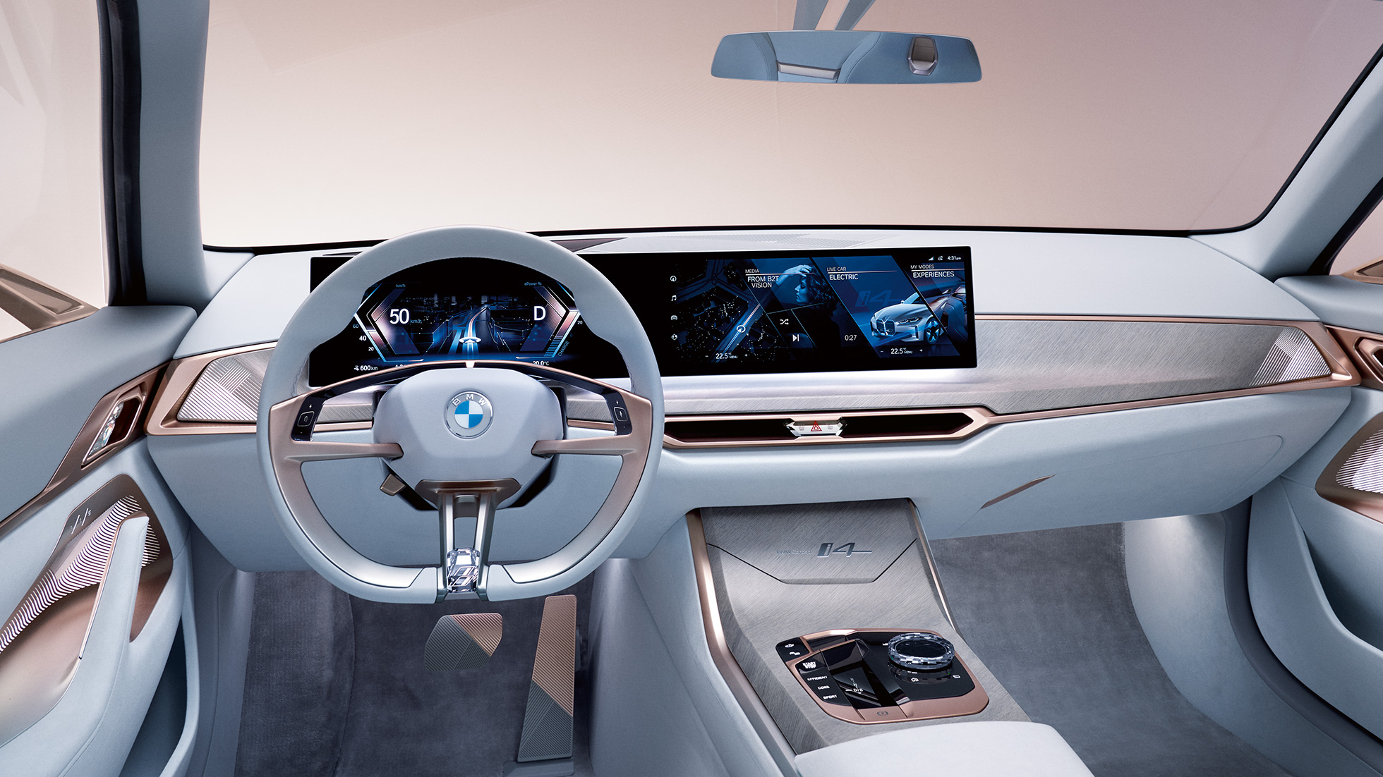 Exterior 1 do Concept BMW i4 2020 G26 Exterior 1 do Concept BMW i4 2020 G26, automóvel elétrico, BMW Gran Coupé totalmente elétrico