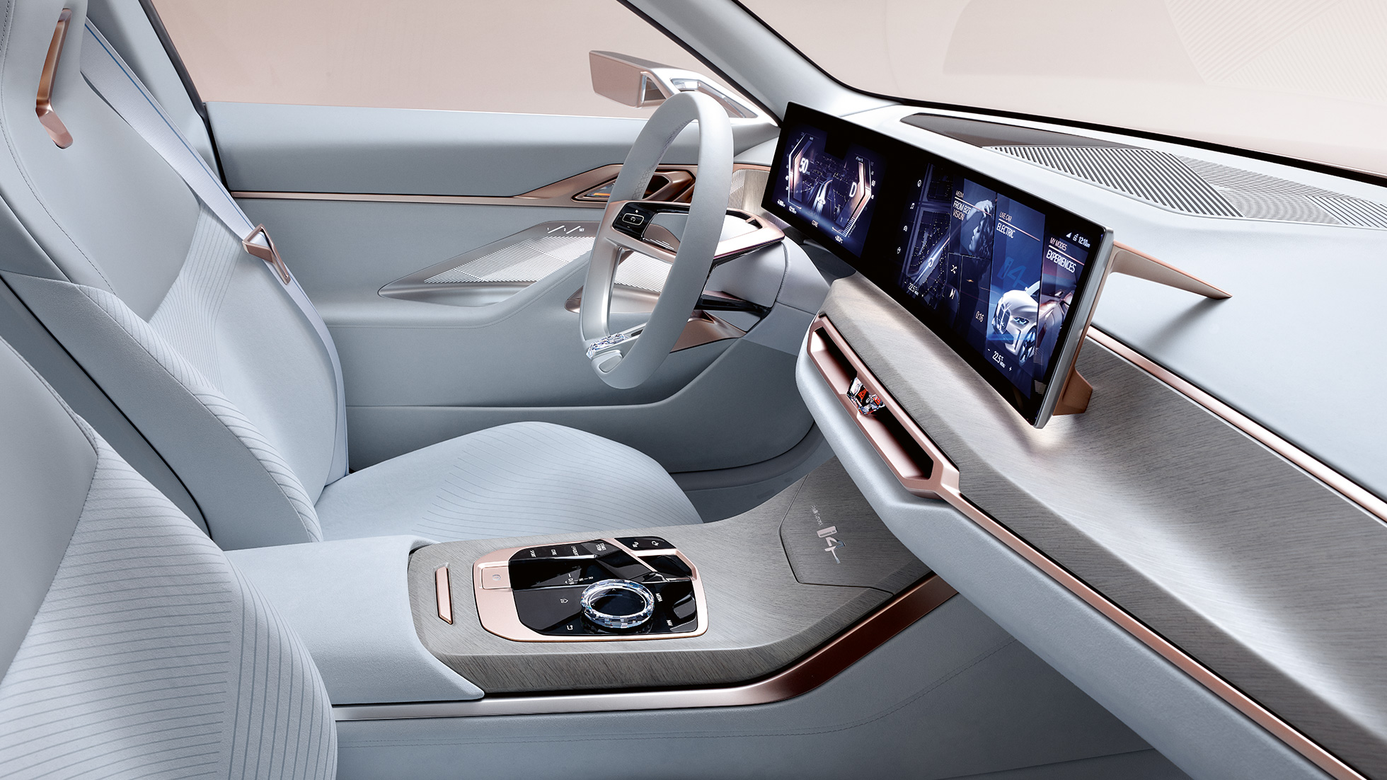 Exterior 2 do Concept BMW i4 2020 G26 Exterior 2 do Concept BMW i4 2020 G26, automóvel elétrico, BMW Gran Coupé totalmente elétrico