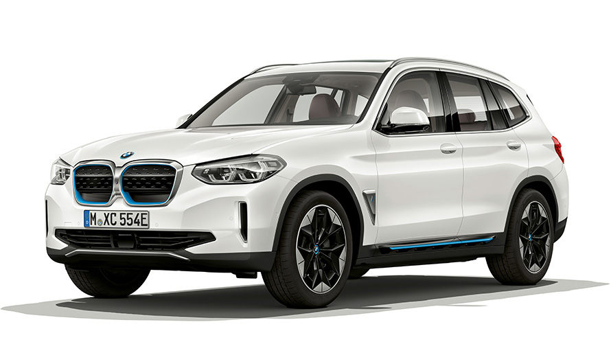 BMW iX3, imagem de estúdio BMW iX3, imagem de estúdio, perspetiva frontal a três quartos