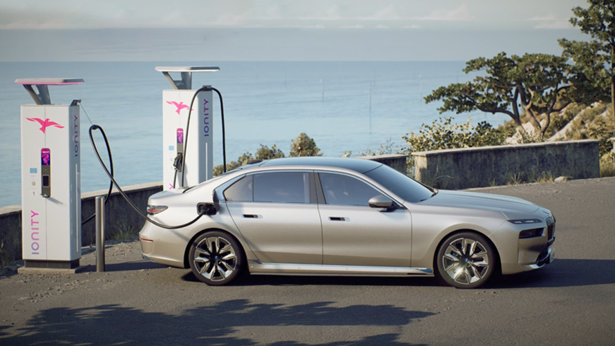Automóveis elétricos BMW, G70, carregamento doméstico, vídeo Automóveis elétricos BMW, G70, carregamento doméstico, vídeo