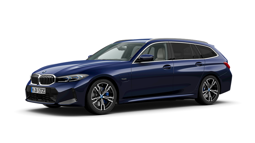 BMW Série 3 Touring, G21, PHEV, perspetiva dianteira, parado