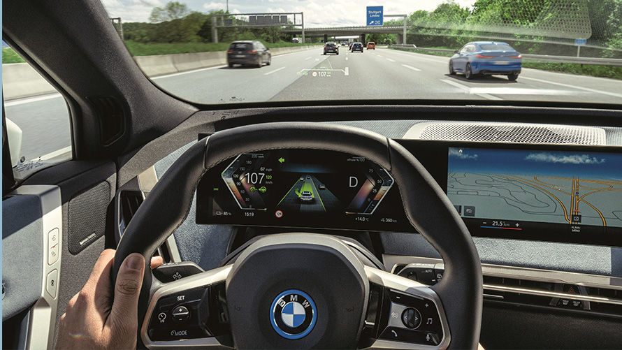 Autoestrada, perspetiva de um BMW Autoestrada, perspetiva de um BMW do lado do condutor