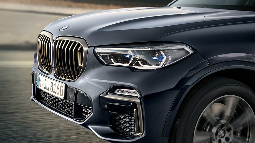 Viaturas blindadas BMW, componentes, grelha dupla em forma de rim Viaturas blindadas BMW, componentes BMW, detalhe da grelha dupla em forma de rim