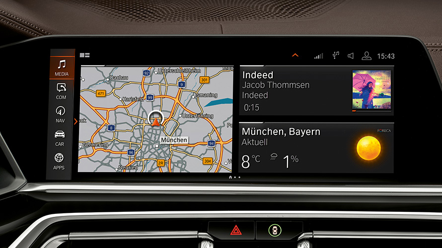 Viaturas blindadas BMW, assistente pessoal inteligente BMW, ecrã de controlos Viaturas blindadas BMW, assistente pessoal inteligente BMW, ecrã de controlos