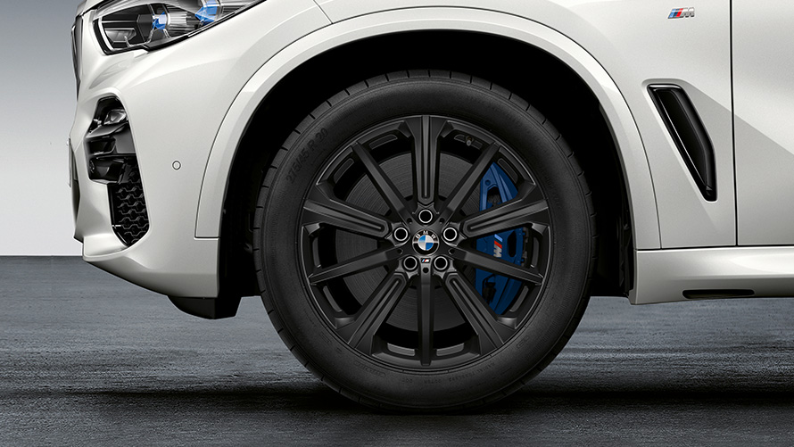 Jantes de liga leve BMW M Performance 748 M de raios em estrela de 20" Jantes de liga leve BMW 748 M de raios em estrela de 20'' em preto Jet mate, conjunto de rodas completas de inverno