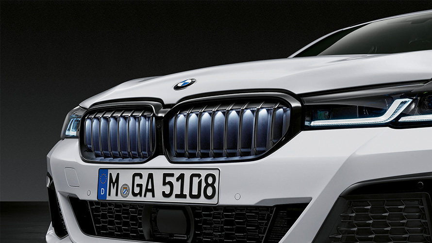 Grelha em forma de rim Iconic Glow M Performance Acessórios BMW para o outono e o inverno, grelha em forma de rim Iconic Glow M Performance