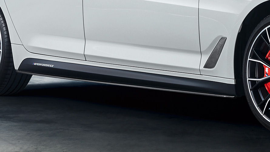 Extensão da saia lateral M Performance em fibra de carbono Acessórios BMW para o outono e o inverno, extensão da saia lateral M Performance em fibra de carbono