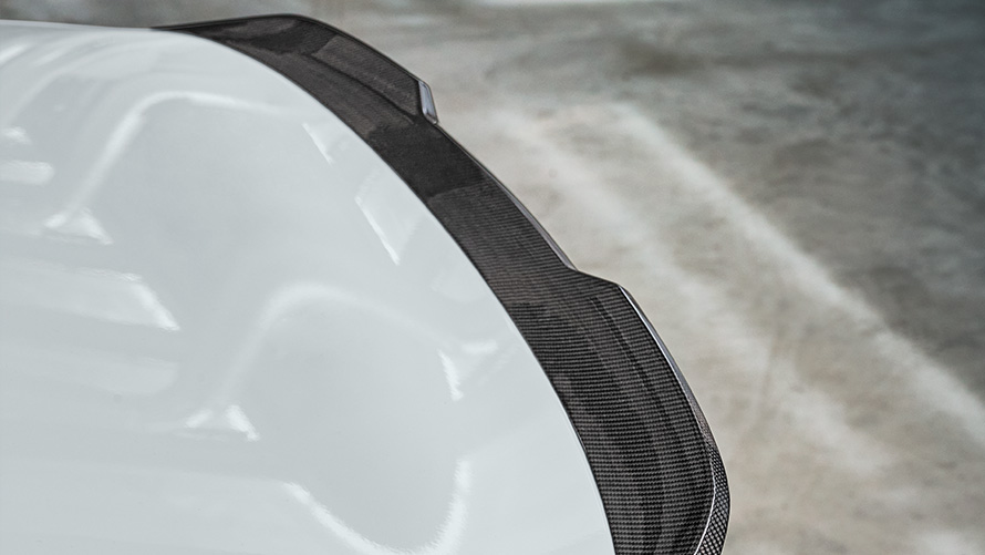 Spoiler traseiro Pro M Performance em fibra de carbono Acessórios BMW para o outono e o inverno, spoiler traseiro Pro M Performance em fibra de carbono