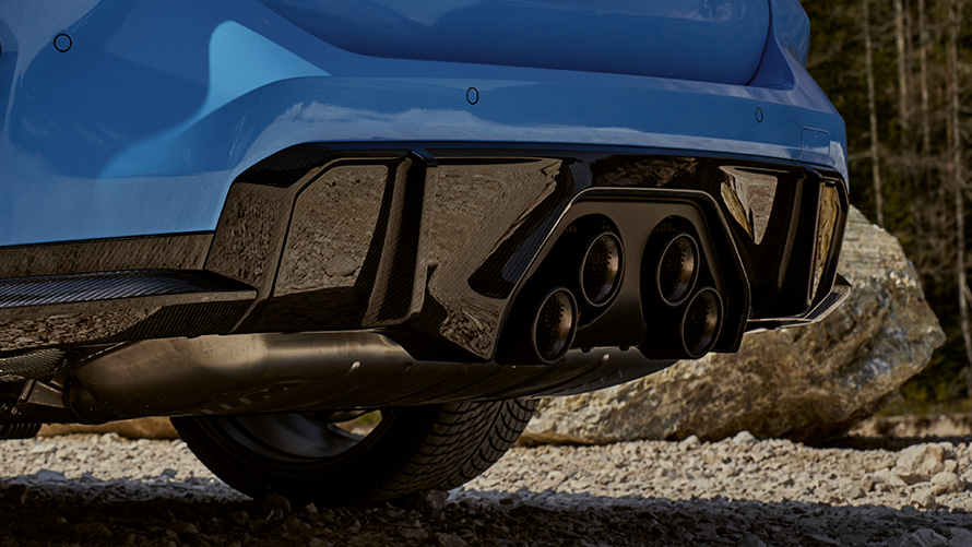 Sistema de escape M Performance em titânio Acessórios BMW para o outono e o inverno, sistema de escape M Performance em titânio