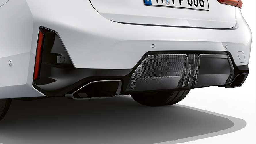 Difusor traseiro M Performance, Acessórios BMW M Performance Difusor traseiro M Performance em fibra de carbono, Acessórios BMW M Performance, grande plano