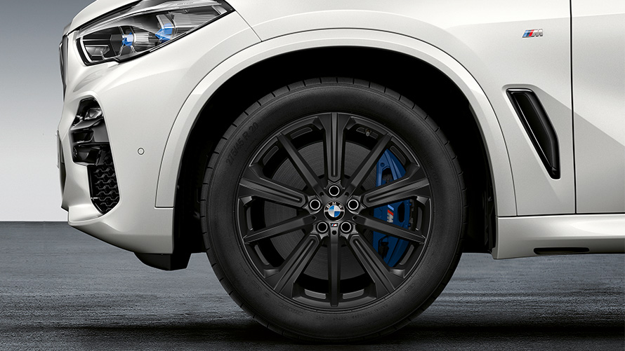 Jantes de liga leve BMW 748 M de raios em estrela de 20'' em preto Jet mate Jantes de liga leve BMW M Performance 748 de raios em estrela de 20'' em preto Jet mate