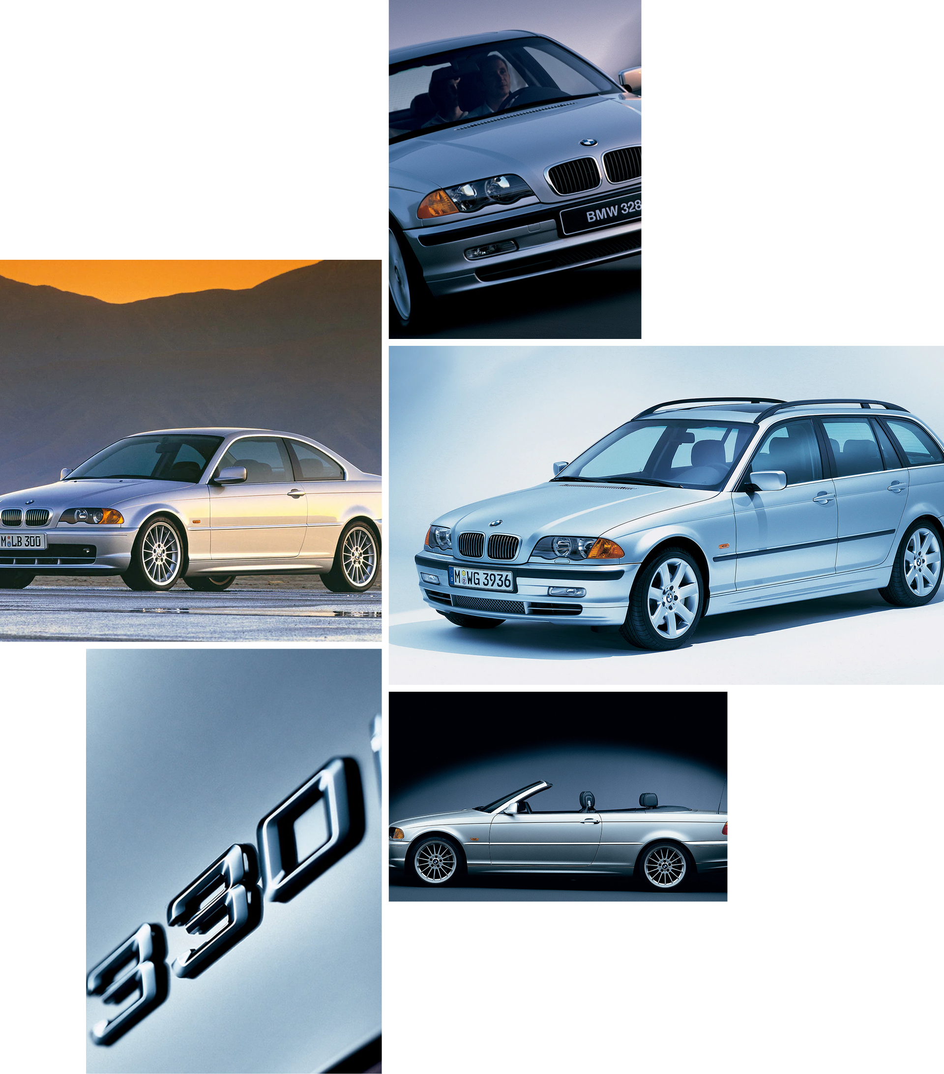 Colagem da 4.ª Geração do BMW Série 3.