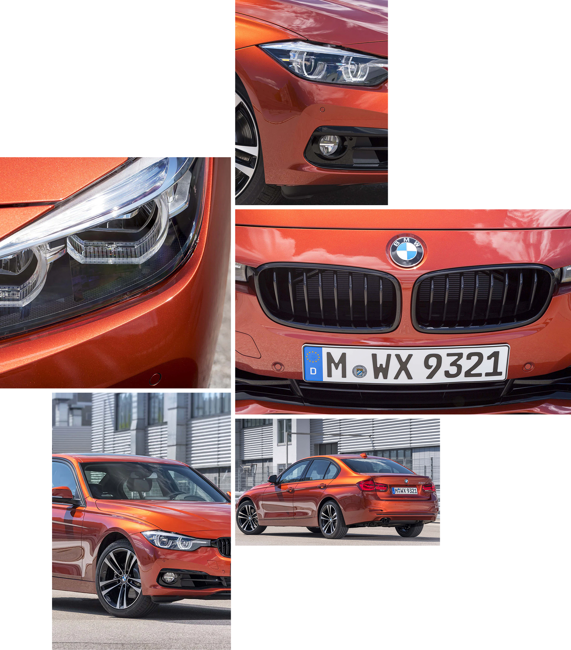 Colagem da 6.ª Geração do BMW Série 3.
