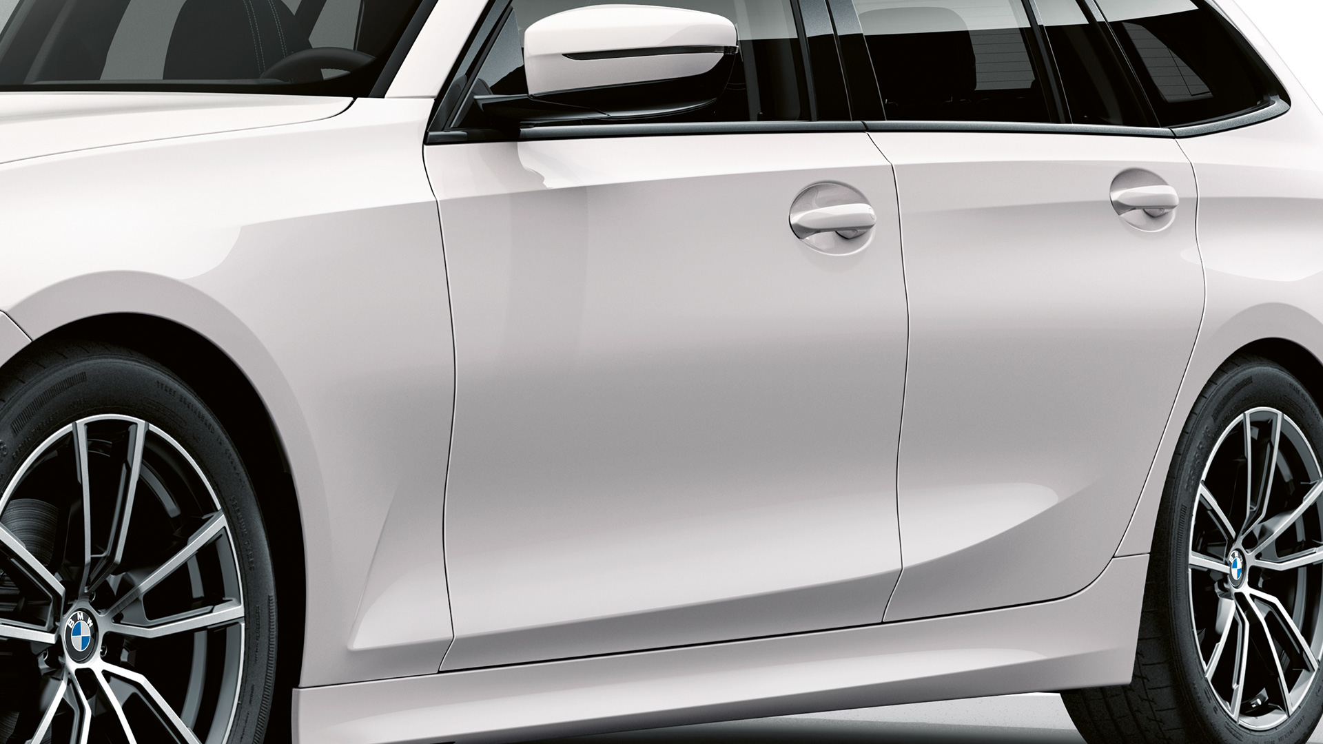 Visualizador de danos exteriores BMW, perspetiva dianteira a três quartos, trabalho de pintura, grande plano