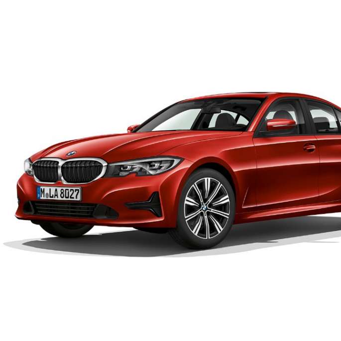 BMW Série 3 Berlina, Versão Advantage. Perspetiva lateral do BMW Série 3 Berlina parado, equipado com a Versão Advantage.